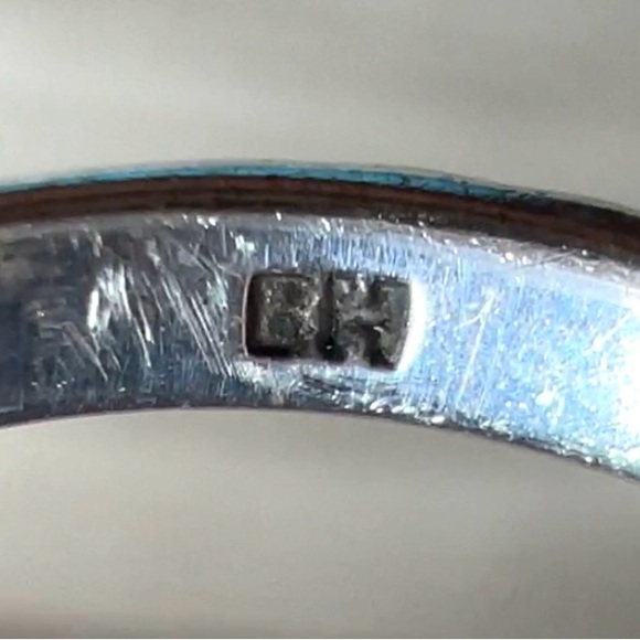 Vintage Designer Effy Sterling Silver & 18K Gold Pave Diamond Ring, Size 7 - Picture 7 of 11